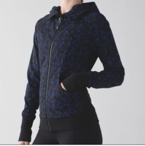 Lululemon Scuba Jacket Black Blue Size 10